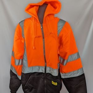 NWOT Men's Large High Viz Orange Jacket